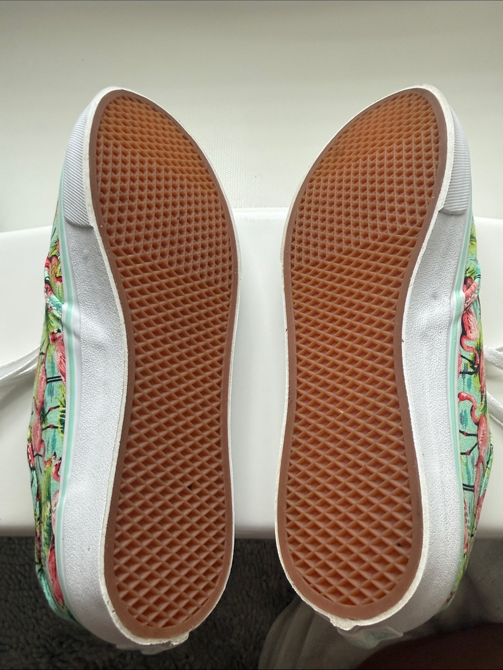Vans Flamingo Canvas Sneakers - Pink & Green - Picture 7 of 7